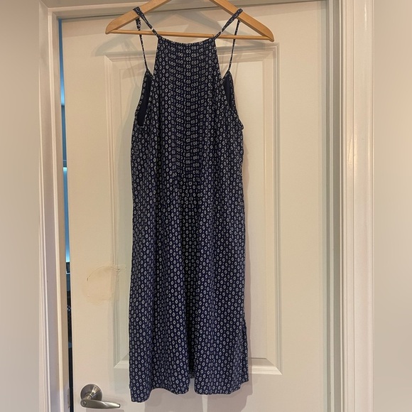 ⭐️Time and Tru Navy Patterned Midi Dress - Picture 4 of 4